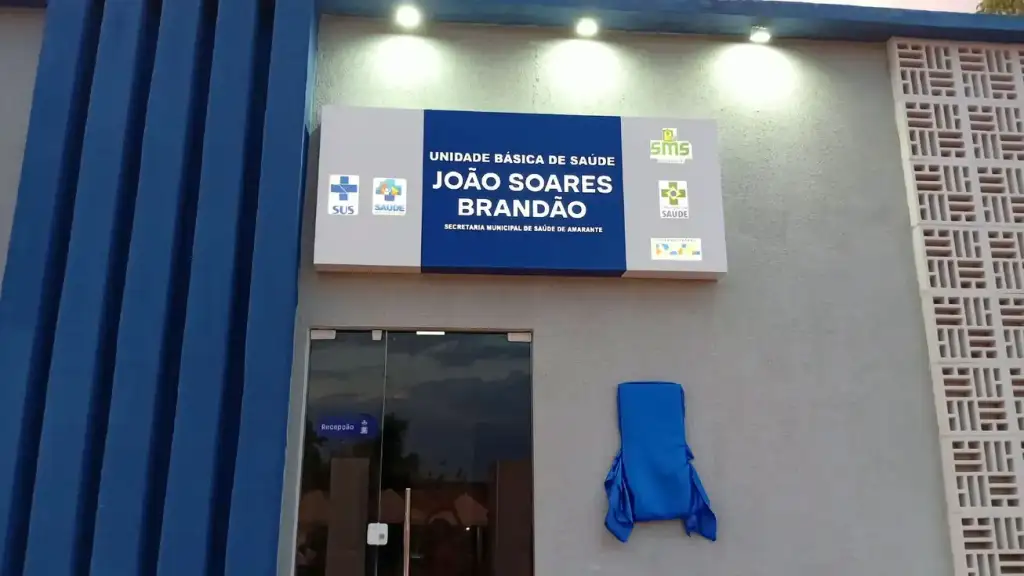 Posto de saúde inaugurado em amarante: Fachada do Posto de Saúde João Soares Brandão em Amarante