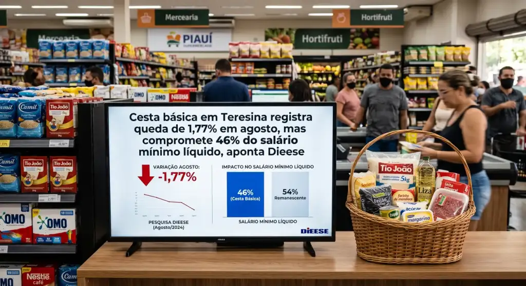 Cesta básica em teresina agosto: Cesta básica Teresina queda preço agosto 2026