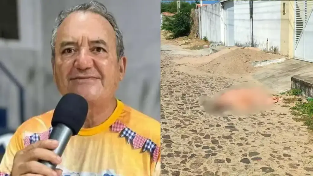 Radialista gilberto veras morto em luís correia: Radialista Gilberto Veras e cena do crime em Luís Correia