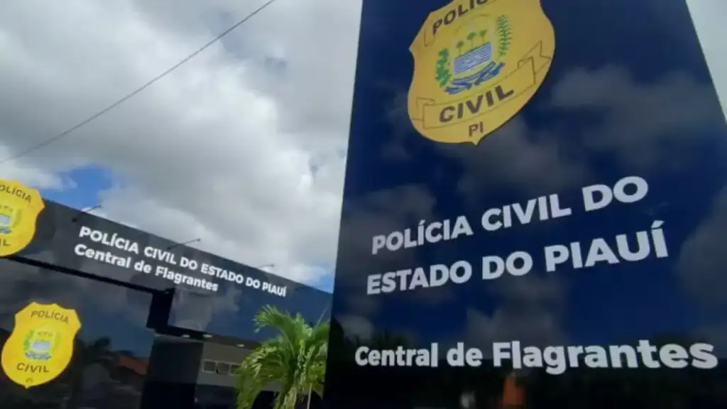 Homem agride mãe em buriti dos lopes: Delegacia da Polícia Civil onde homem foi levado