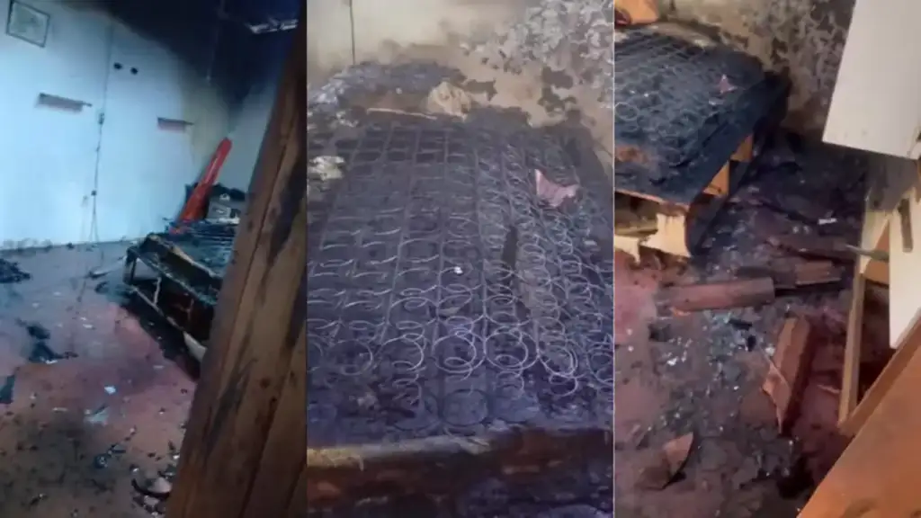 Incêndio em quarto em piripiri: Quarto destruído por incêndio em casa de Piripiri