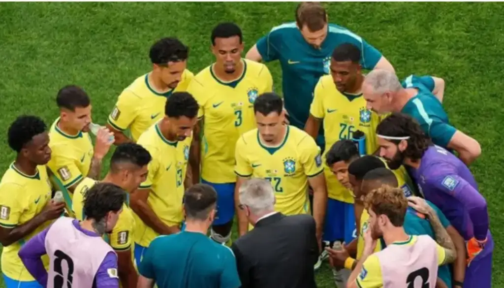 Estêvão volta à seleção brasileira: Seleção Brasileira ouve Carlo Ancelotti antes de amistoso