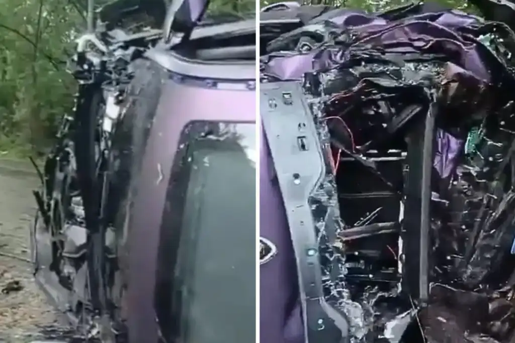 Robert renan capota carro no rio de janeiro: Carro capotado de Robert Renan na Barra da Tijuca