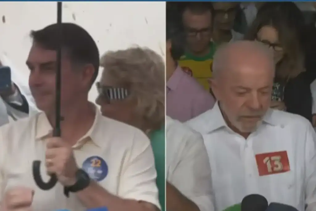 Discursos de lula e flávio bolsonaro: Flávio Bolsonaro e Lula em eventos de discursos políticos