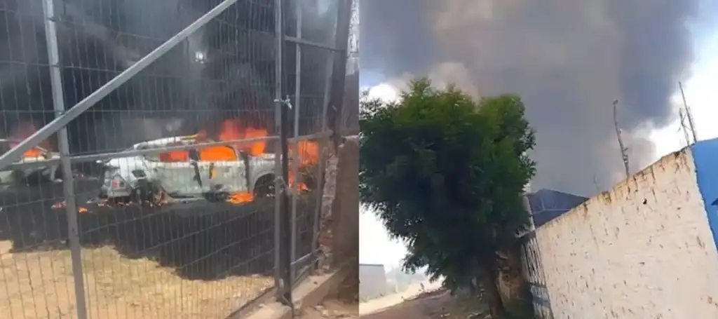 Incêndio destrói veículos em locadora de picos: Incêndio destrói veículos em pátio de locadora em Picos