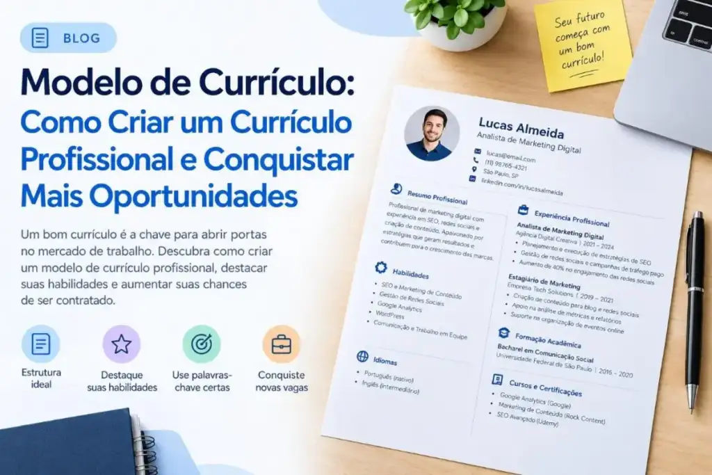 modelo de currículo profissional